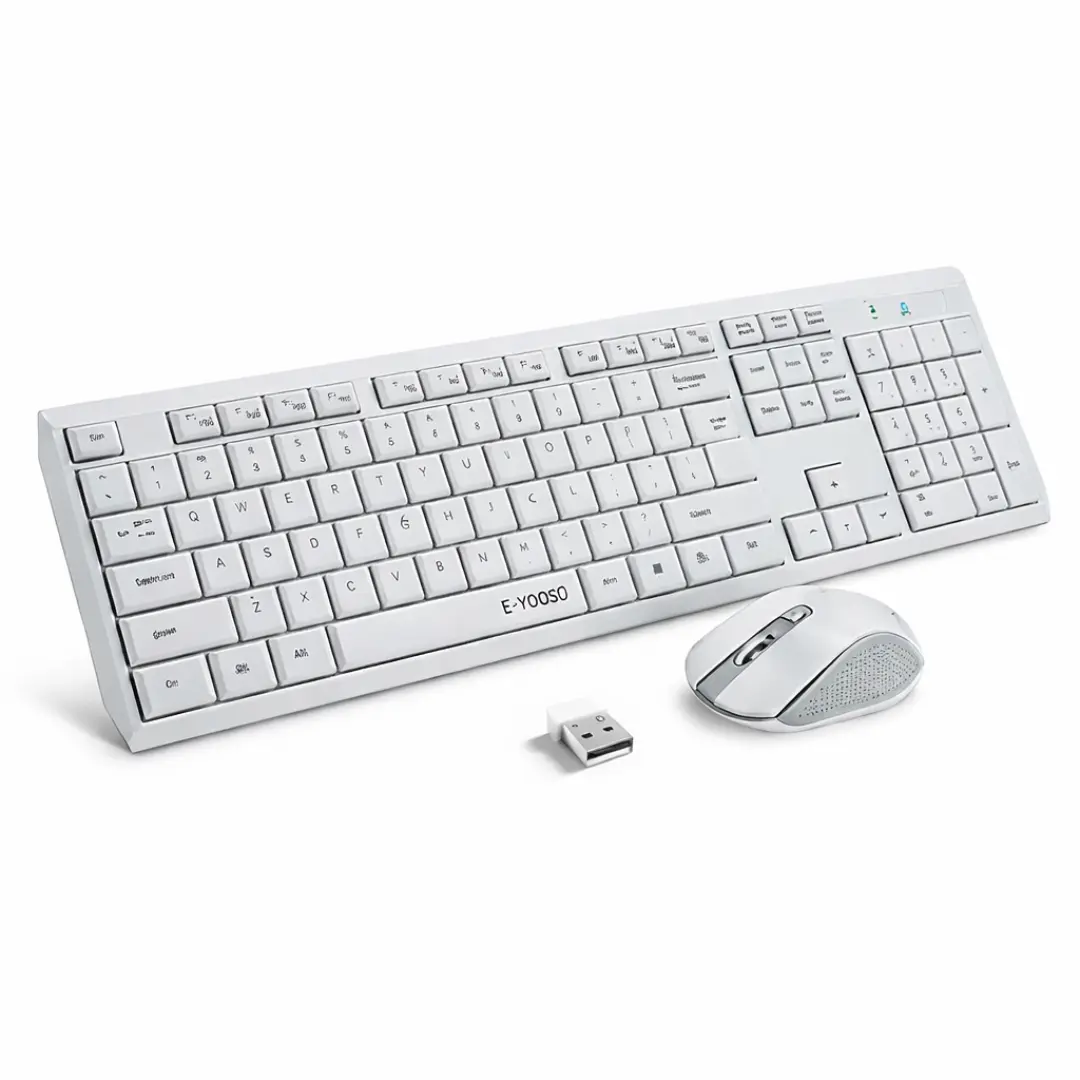 E-YOOSO E-710 Wireless 2.4GHz Keyboard and Mouse Combo (Black) (White) - Image 5