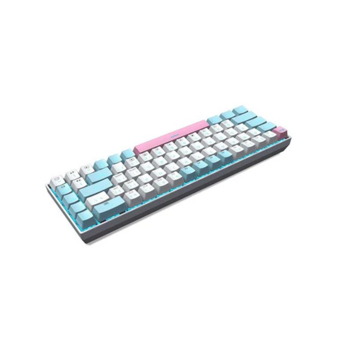 E-YOOSO Z-686 Single Light 68 Keys Hot Swappable Mechanical Keyboard White/Blue - Image 4
