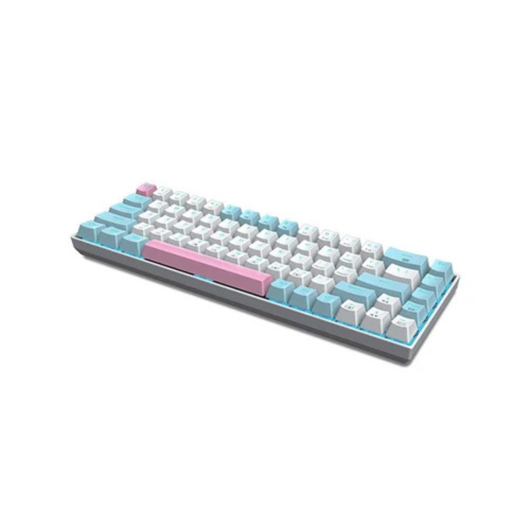 E-YOOSO Z-686 Single Light 68 Keys Hot Swappable Mechanical Keyboard White/Blue - Image 7