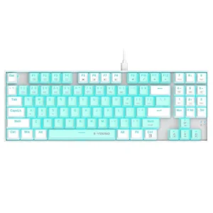 E-YOOSO Z-13 Single Light 89 Keys Mechanical Keyboard White/Light Blue