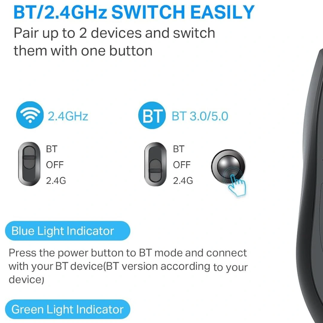 E-YOOSO E-1191 Bluetooth Mouse with Adjustable DPI - Image 2