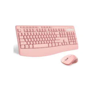 E-YOOSO E-787 Black 2.4G Wireless Keyboard and Mouse Combo with Palm Rest & Adjustable DPI