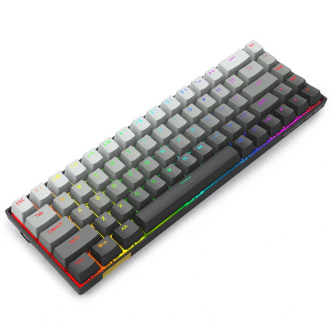 E-YOOSO HZ-68 RGB 68-Keys Hot-Swappable Mechanical Keyboard Gradient Grey - Image 7