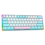 E-YOOSO Z-11T Single Light With RGB Side Light 61 Keys Mechanical Keyboard White/Blue