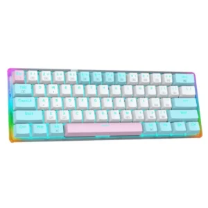 E-YOOSO Z-11T Single Light With RGB Side Light 61 Keys Mechanical Keyboard White/Blue