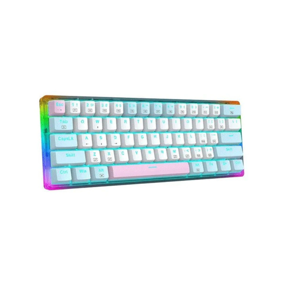 E-YOOSO Z-11T Single Light With RGB Side Light 61 Keys Mechanical Keyboard White/Blue - Image 4