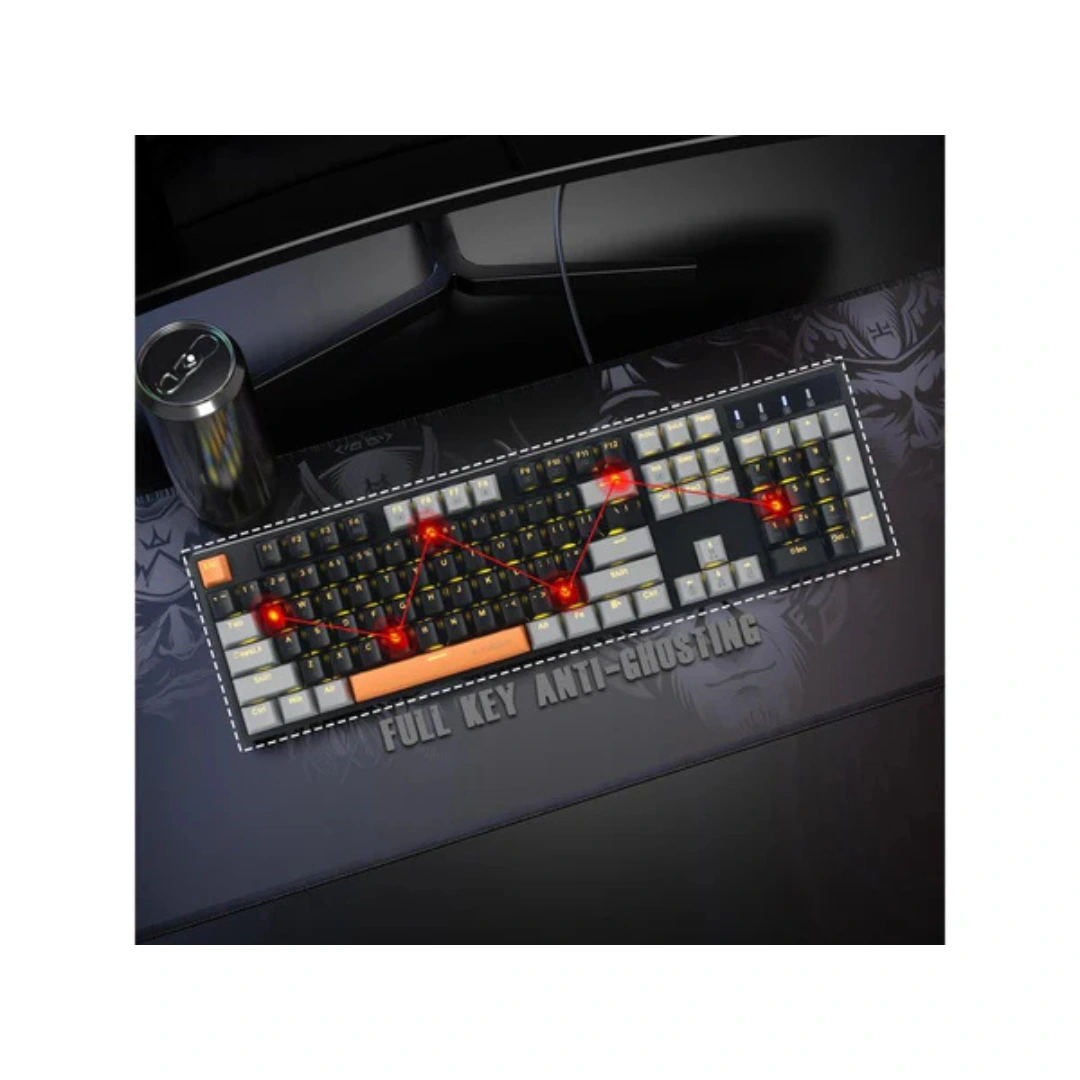 E-Yooso Z-14 Single Light 104 Keys Mechanical Keyboard Grey/Black - Image 7