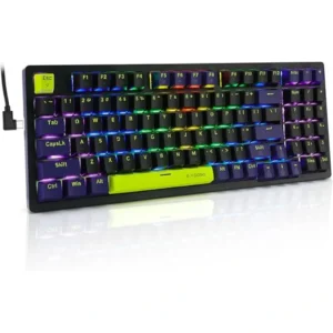 E-Yooso Z-94 Single Light 94-Keys Hot-Swappable Wired Mechanical Keyboard Deep Purple