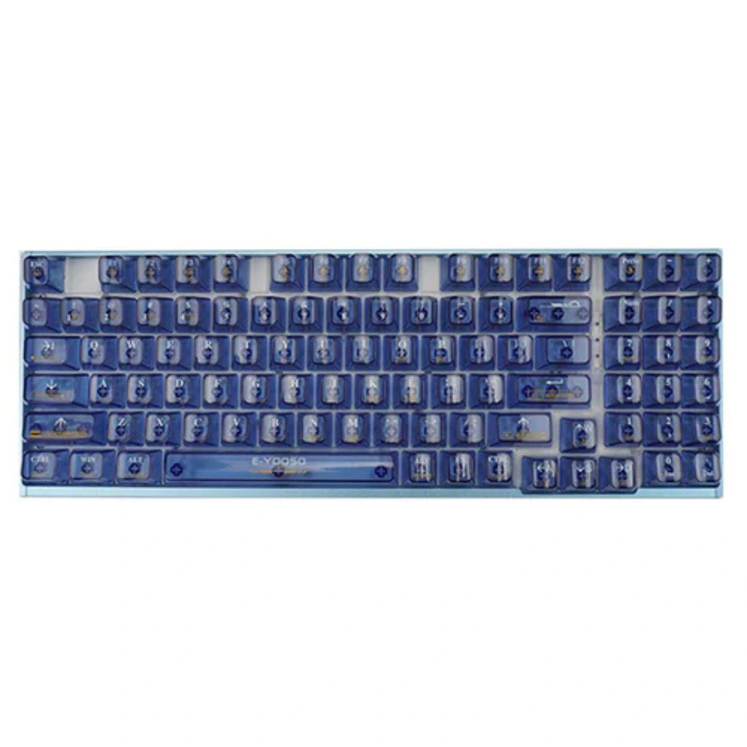 E-YOOSO Z-94J Tri-Mode RGB 94-Keys Hot-Swappable Mechanical Keyboard Crystal Blue - Image 3