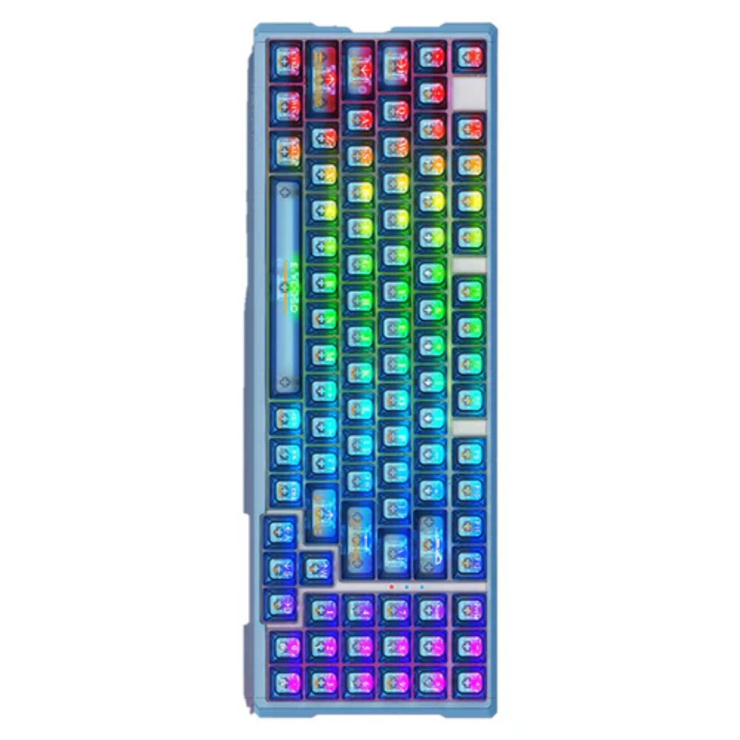 E-YOOSO Z-94J Tri-Mode RGB 94-Keys Hot-Swappable Mechanical Keyboard Crystal Blue - Image 9