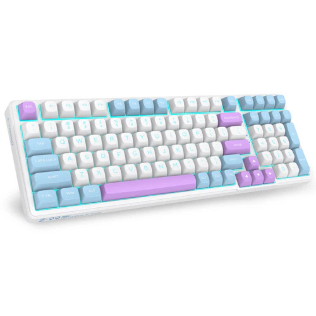 E-YOOSO Z-99 RGB 99-Keys Tri-Mode Mechanical Keyboard White/Blue/Purple - Image 2
