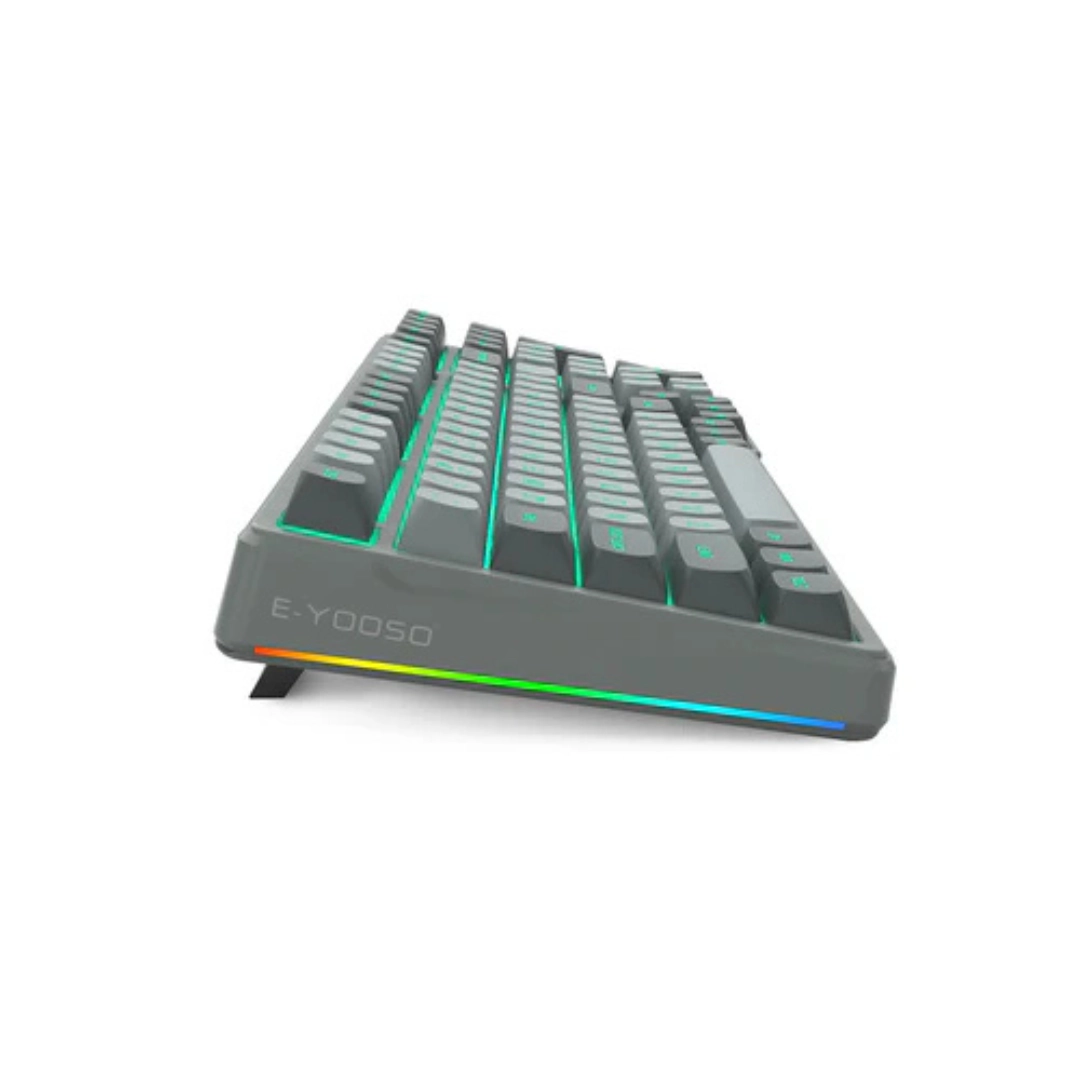 E-YOOSO Z-99 99-Key Mechanical Keyboard Monochrome White/Blue/Purple & Dark/Light Gray - Image 11
