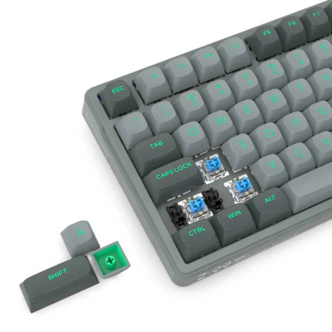 E-YOOSO Z-99 99-Key Mechanical Keyboard Monochrome White/Blue/Purple & Dark/Light Gray - Image 10