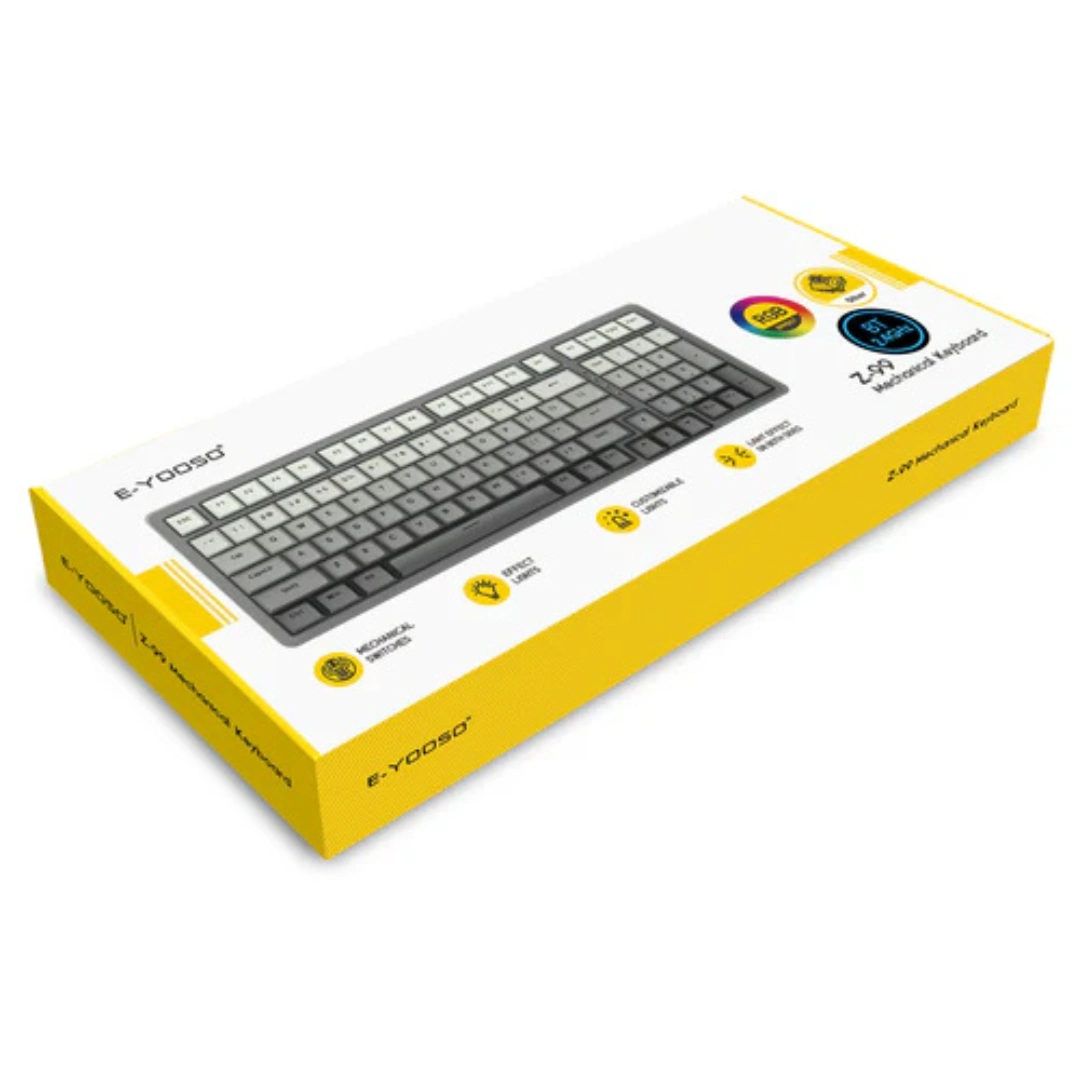 E-YOOSO Z-99 Tri-Mode RGB 99-Keys Mechanical Keyboard Gradient Grey - Image 2