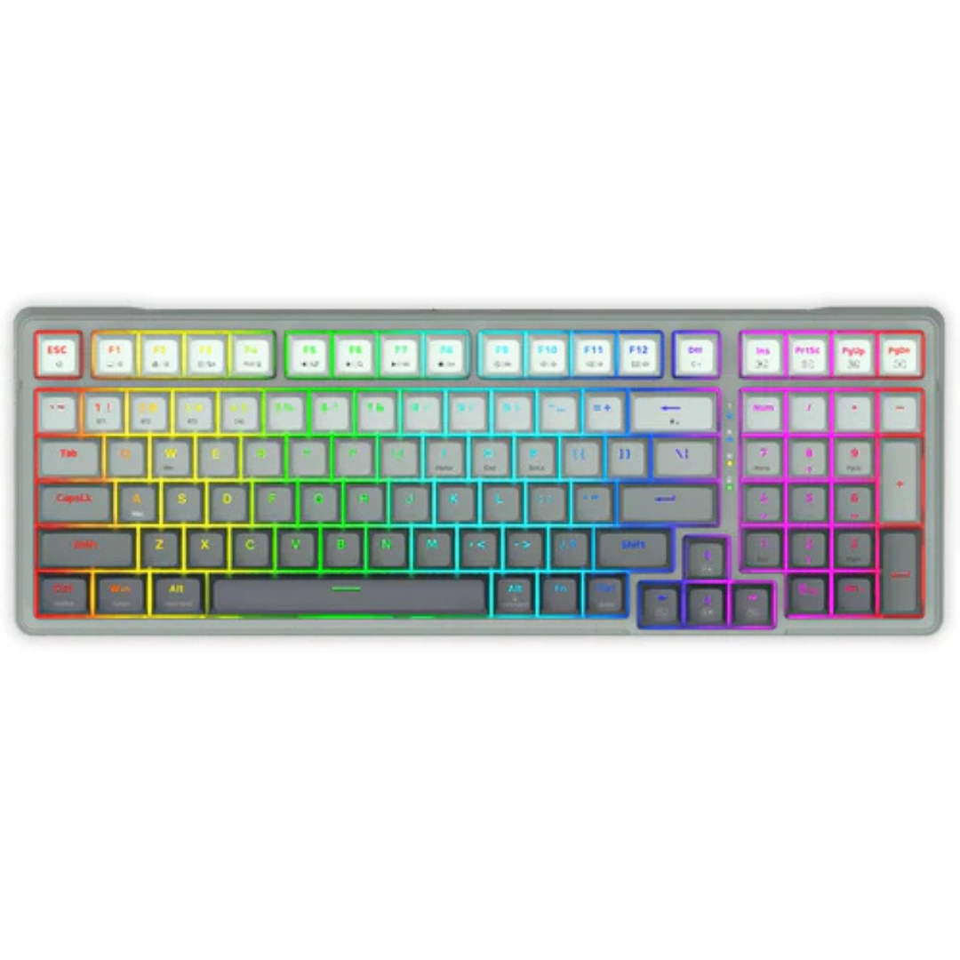 E-YOOSO Z-99 Tri-Mode RGB 99-Keys Mechanical Keyboard Gradient Grey - Image 9