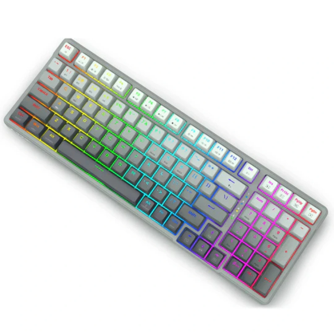 E-YOOSO Z-99 Tri-Mode RGB 99-Keys Mechanical Keyboard Gradient Grey - Image 5