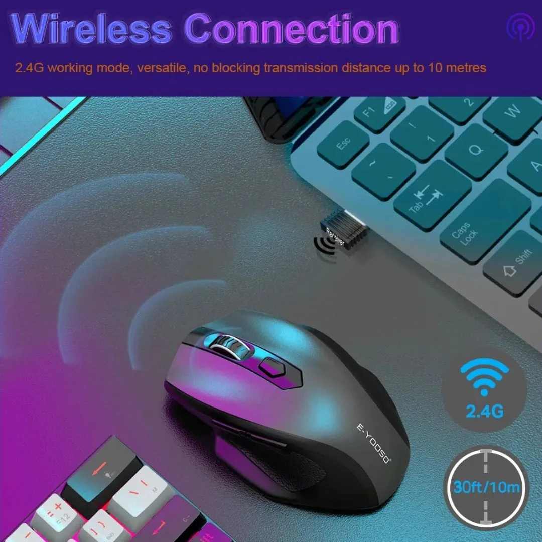 E-YOOSO E1141 Wireless Mouse with DPI Control & Sleep Mode - Image 3