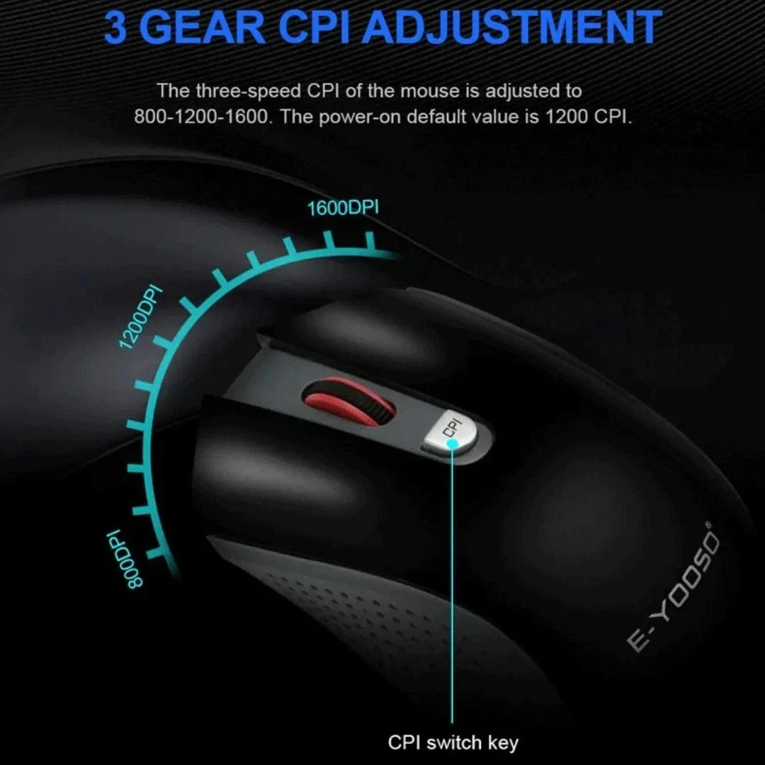 E-YOOSO E-1030 Wireless Optical Mouse – Ergonomic & Reliable - Image 5