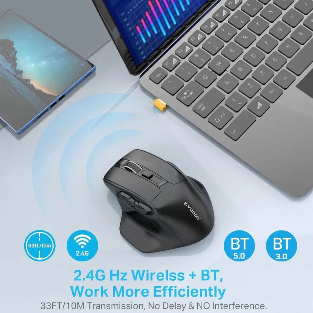 E-YOOSO X-31 Dual Mode Wireless Mouse with 4800 DPI - Image 3