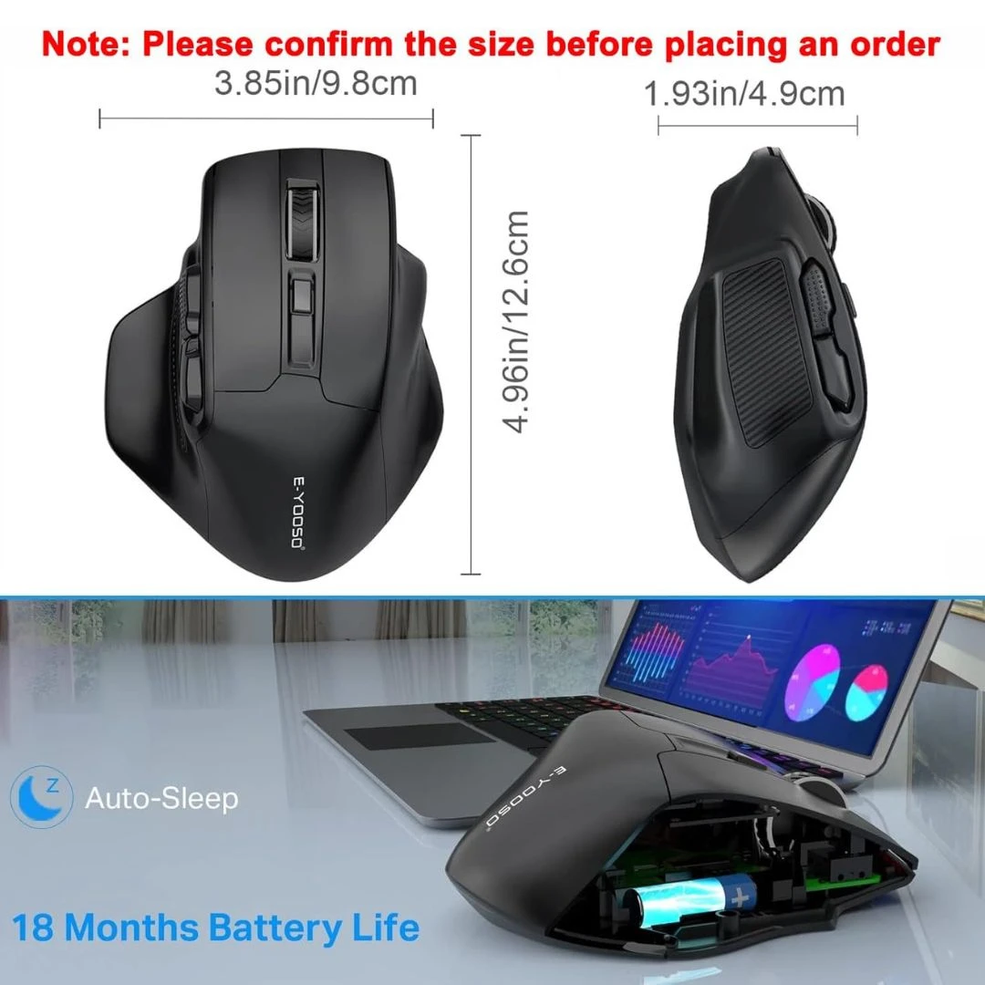 E-YOOSO X-31 Dual Mode Wireless Mouse with 4800 DPI - Image 5