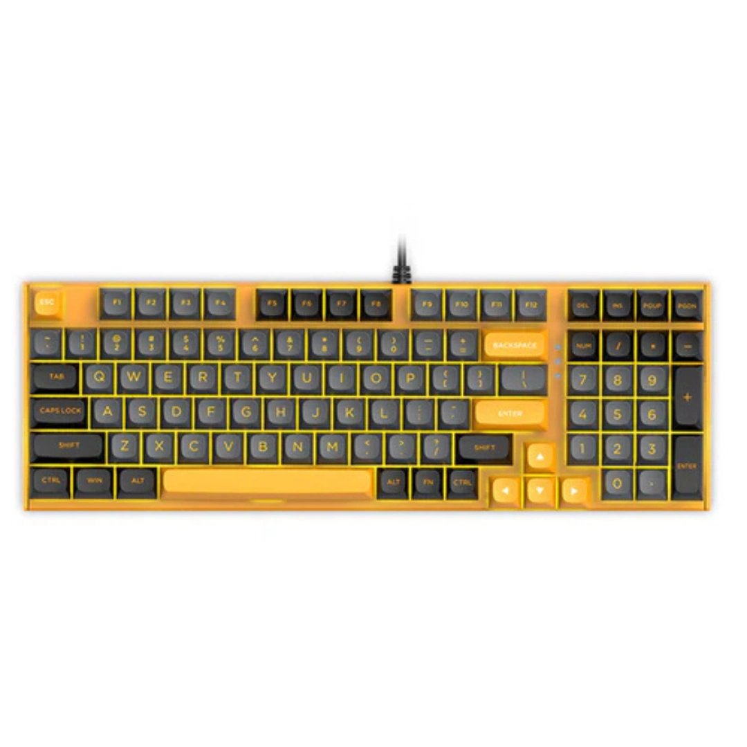 E-YOOSO Z-7222 LED Wired Hot-Swappable Mechanical Keyboard Black/Yellow