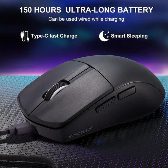 E-YOOSO X-44 Black 1K Wireless 26000 DPI Gaming Mouse - Image 5