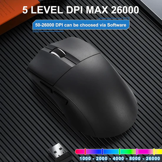 E-YOOSO X-44 Black 1K Wireless 26000 DPI Gaming Mouse - Image 7