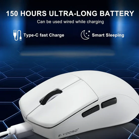 E-YOOSO X-44 White 1K Wireless 26000 DPI Gaming Mouse - Image 9