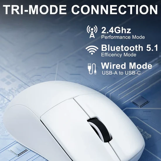 E-YOOSO X-44 White 1K Wireless 26000 DPI Gaming Mouse - Image 4